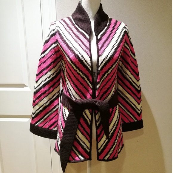 Alice & Olivia 100% Wool Knitted Sweater Cardigan - Picture 2 of 4